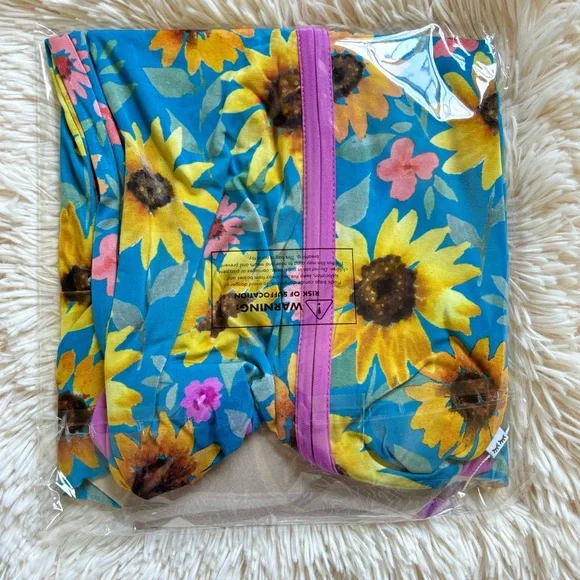 Little Sleepies Sunflower Fields Shorty 18/24 NWT
